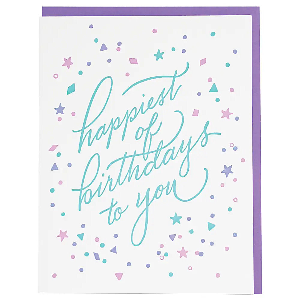 Smudge Ink - Sequin Birthday Card