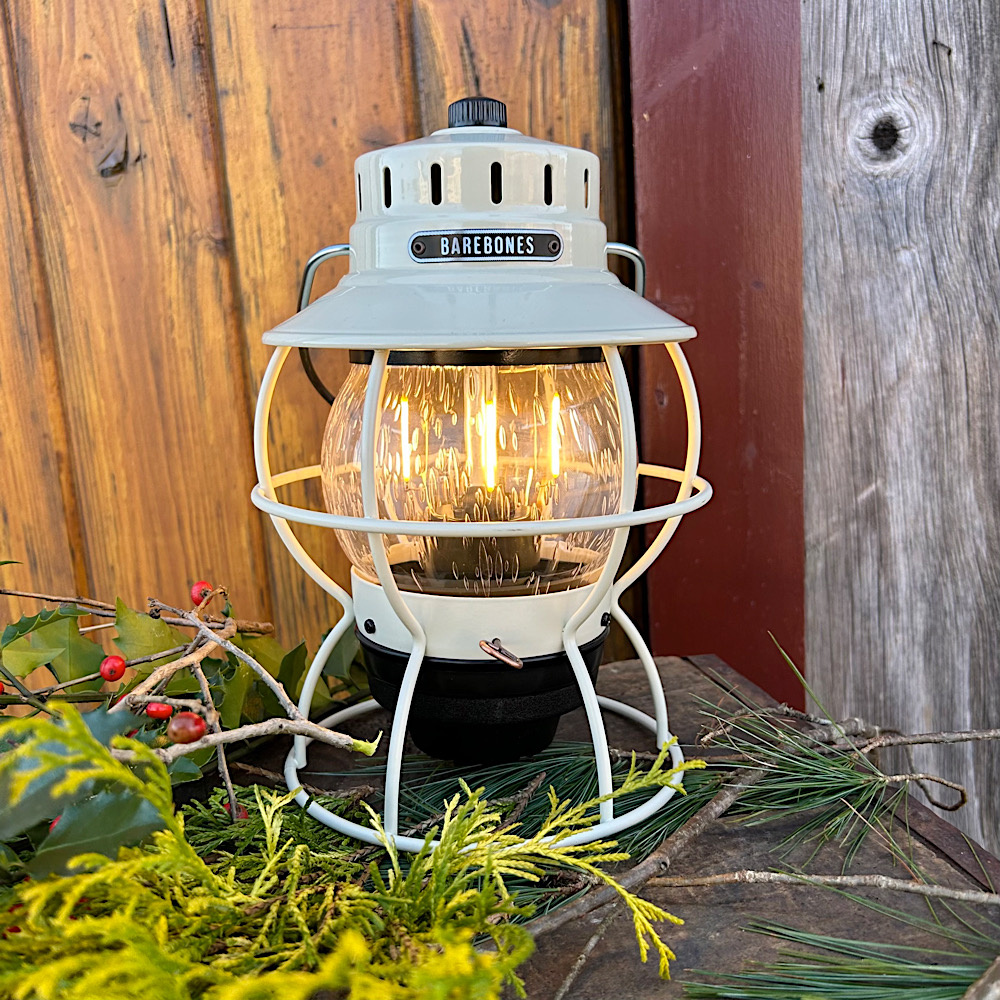 Barebones - Railroad Lantern - Vintage White