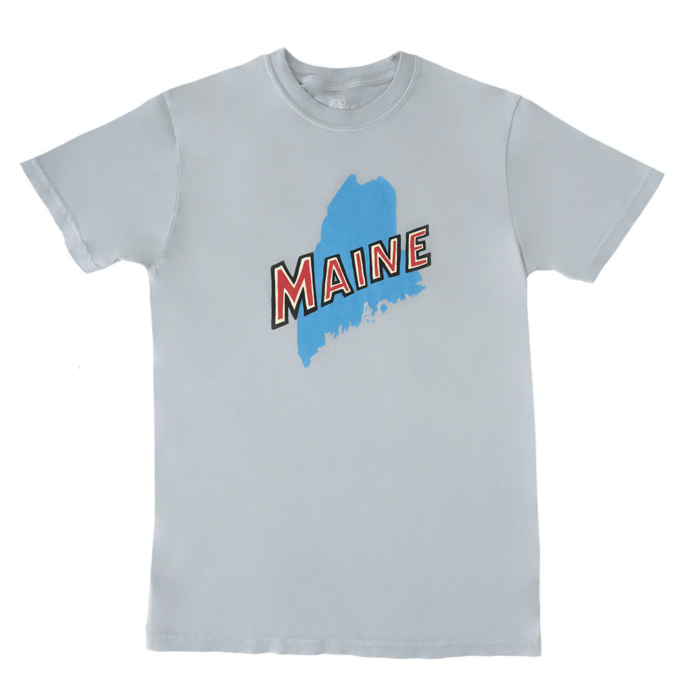 Daytrip Society Daytrip Society - Retro Maine Adult T-Shirt - Granite