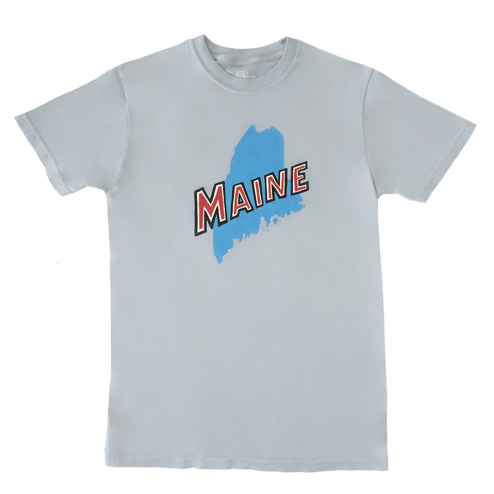 Daytrip Society Retro Maine Adult T-Shirt - Granite