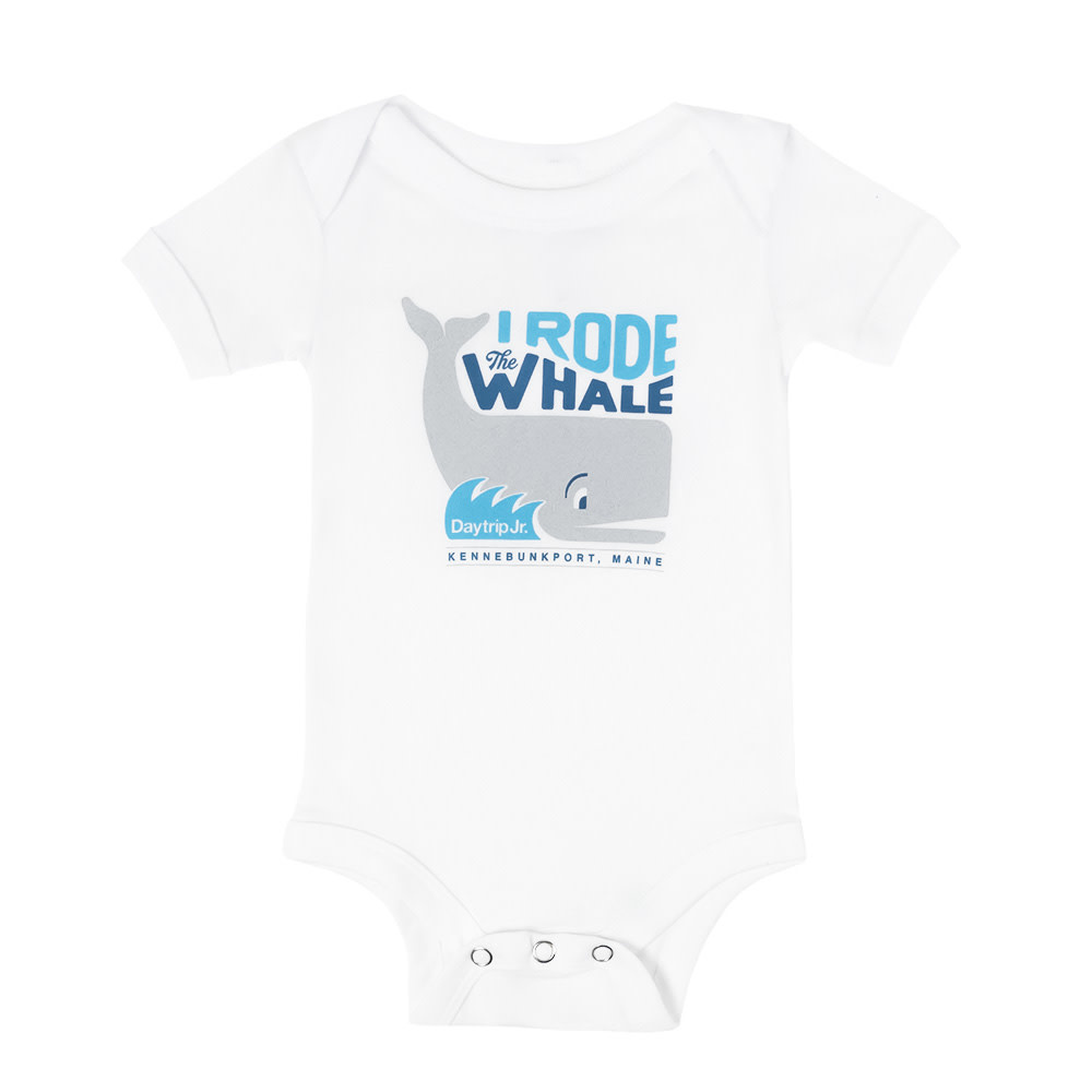 Daytrip Jr. - I Rode The Whale Baby Onesie - White