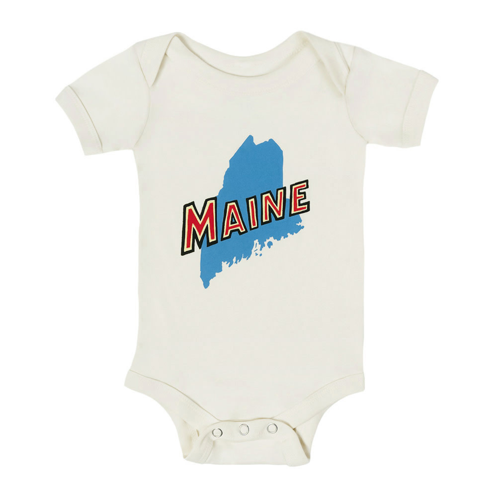 Daytrip Society Daytrip Society - Retro Maine Baby Onesie - Natural