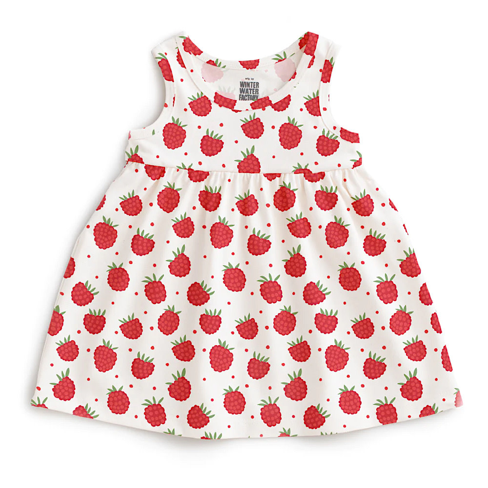 Winter Water Factory Alna Baby Dress - Raspberries Natural