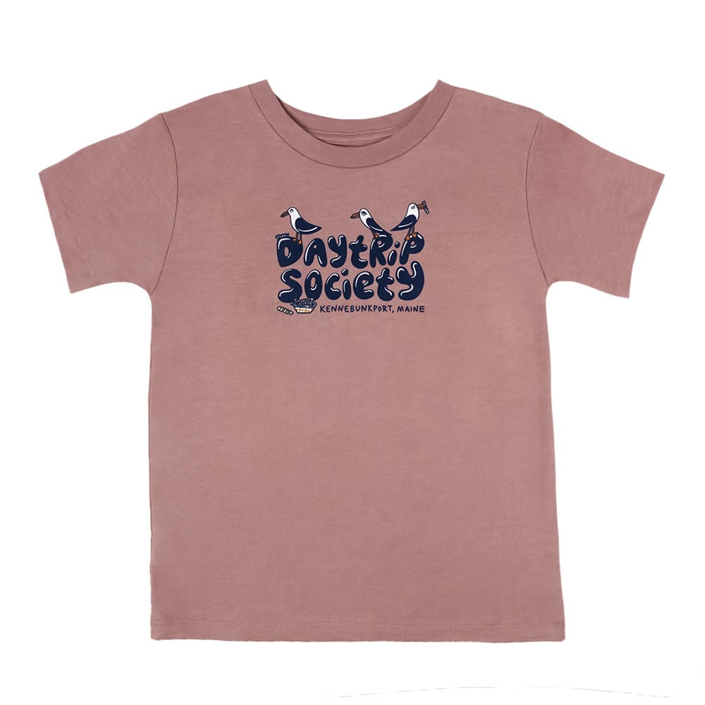 Daytrip Society - Seagulls Kids T-Shirt - Mauve Heather