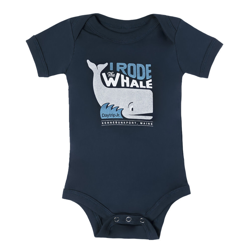 Daytrip Jr. - I Rode The Whale Baby Onesie - Navy