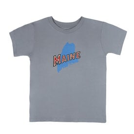 Daytrip Society Retro Maine Kids T-Shirt - Gray