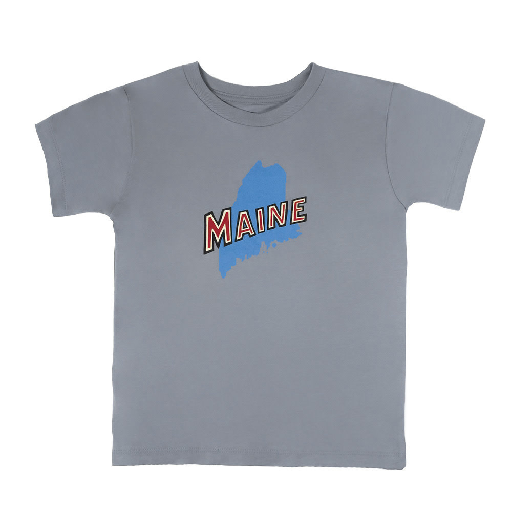 Daytrip Society Daytrip Society - Retro Maine Kids T-Shirt - Gray