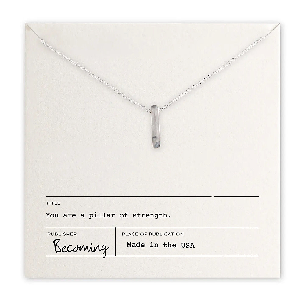 Becoming Jewelry - Pillar of Strength Necklace - Sterling Silver