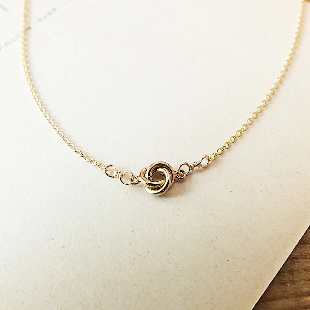 Becoming Jewelry - 16" Necklace - Love Knot - Gold Fill