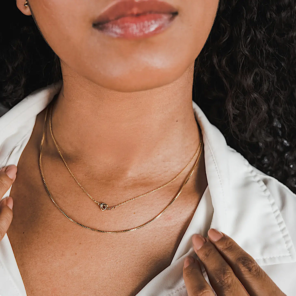 Becoming Jewelry - 16" Necklace - Love Knot - Gold Fill