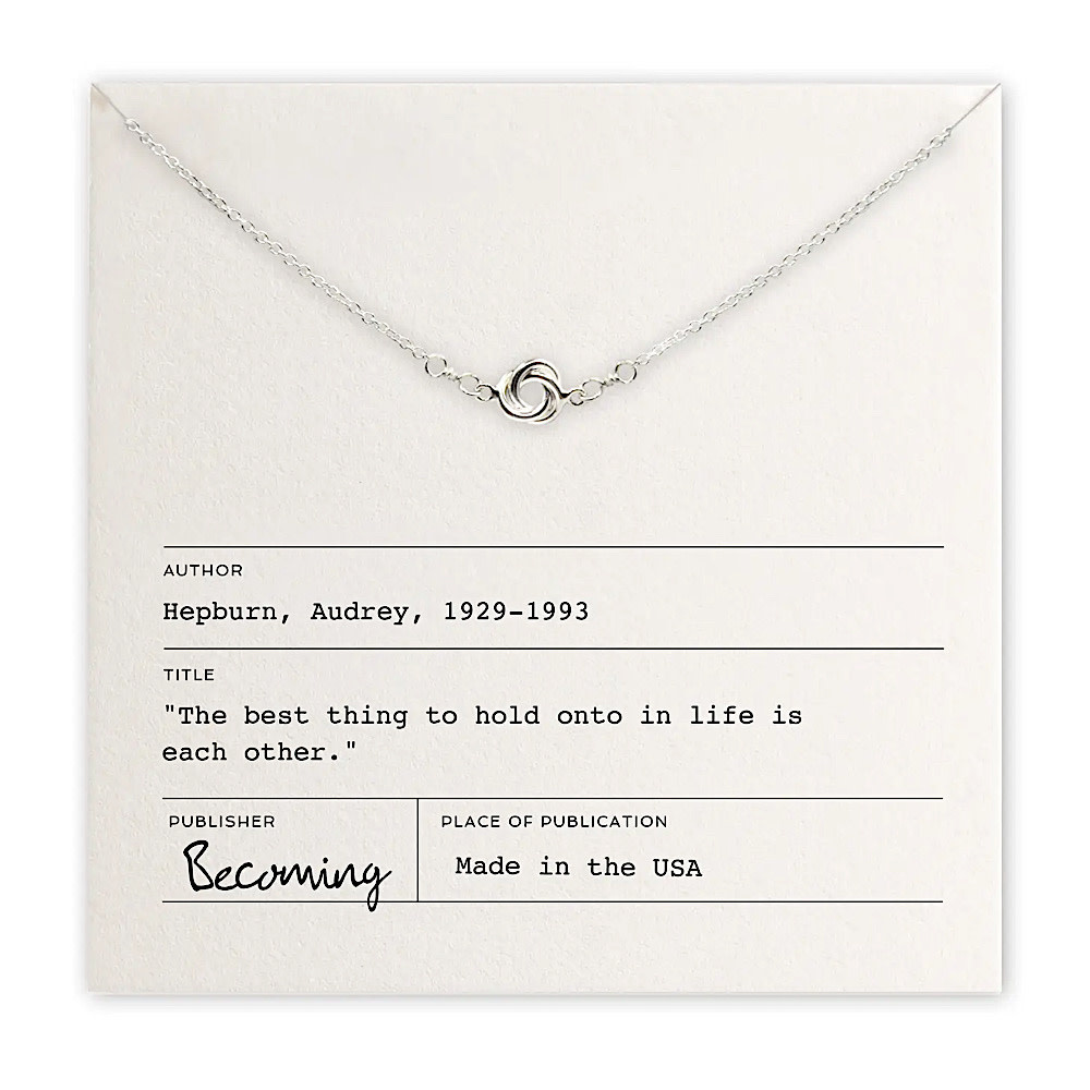 Becoming Jewelry Becoming Jewelry - 16" Necklace - Love Knot - Sterling Silver
