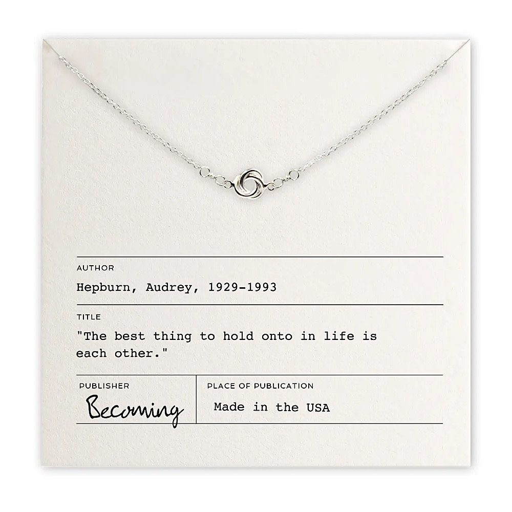 Becoming Jewelry - Love Knot Necklace - Sterling Silver