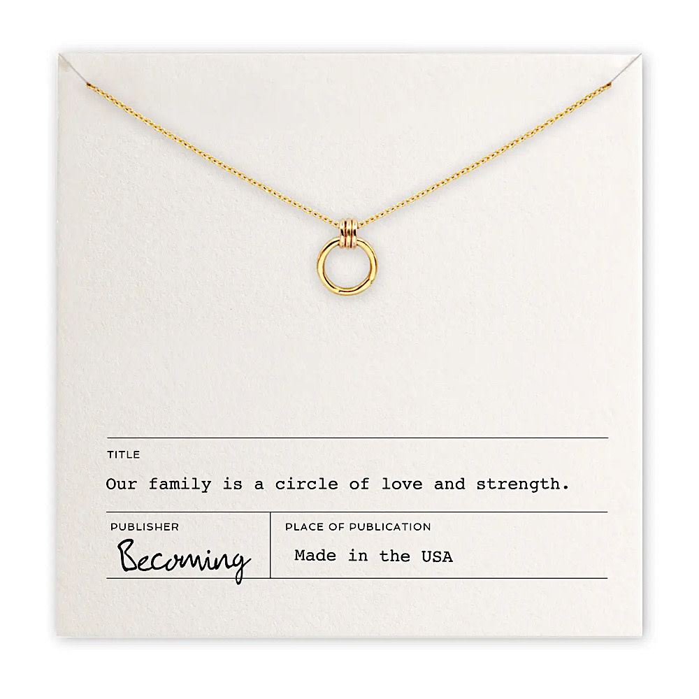 Becoming Jewelry Becoming Jewelry - Family Circle Necklace - Gold Fill