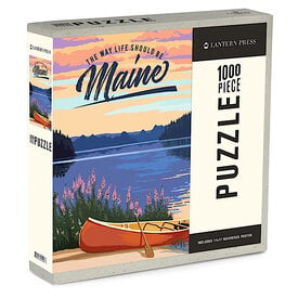 Lantern Press Lantern Press - 1000 Piece Puzzle - Maine The Way Life Should Be Canoe