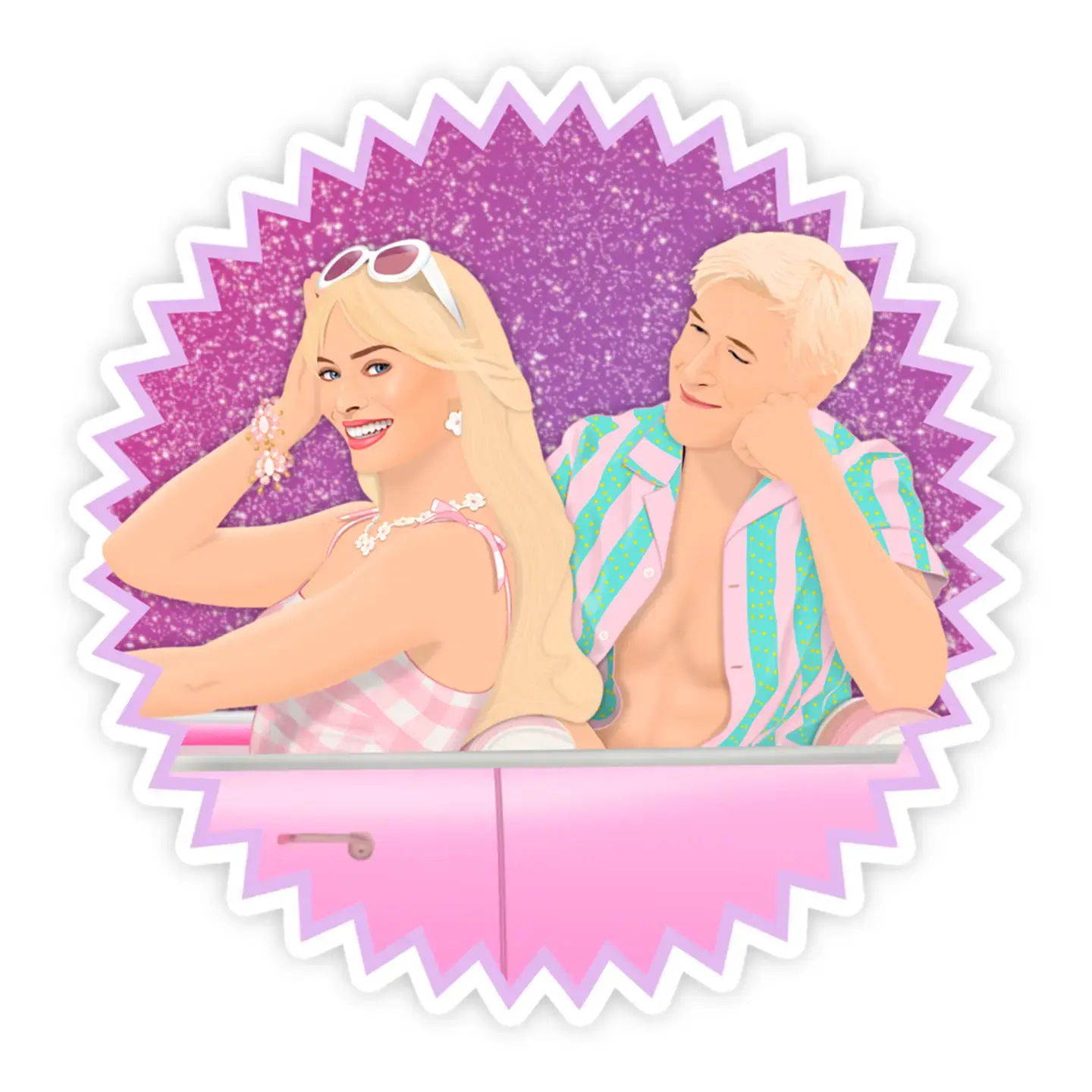 Shop Trimmings Shop Trimmings Sticker - Barbie & Ken