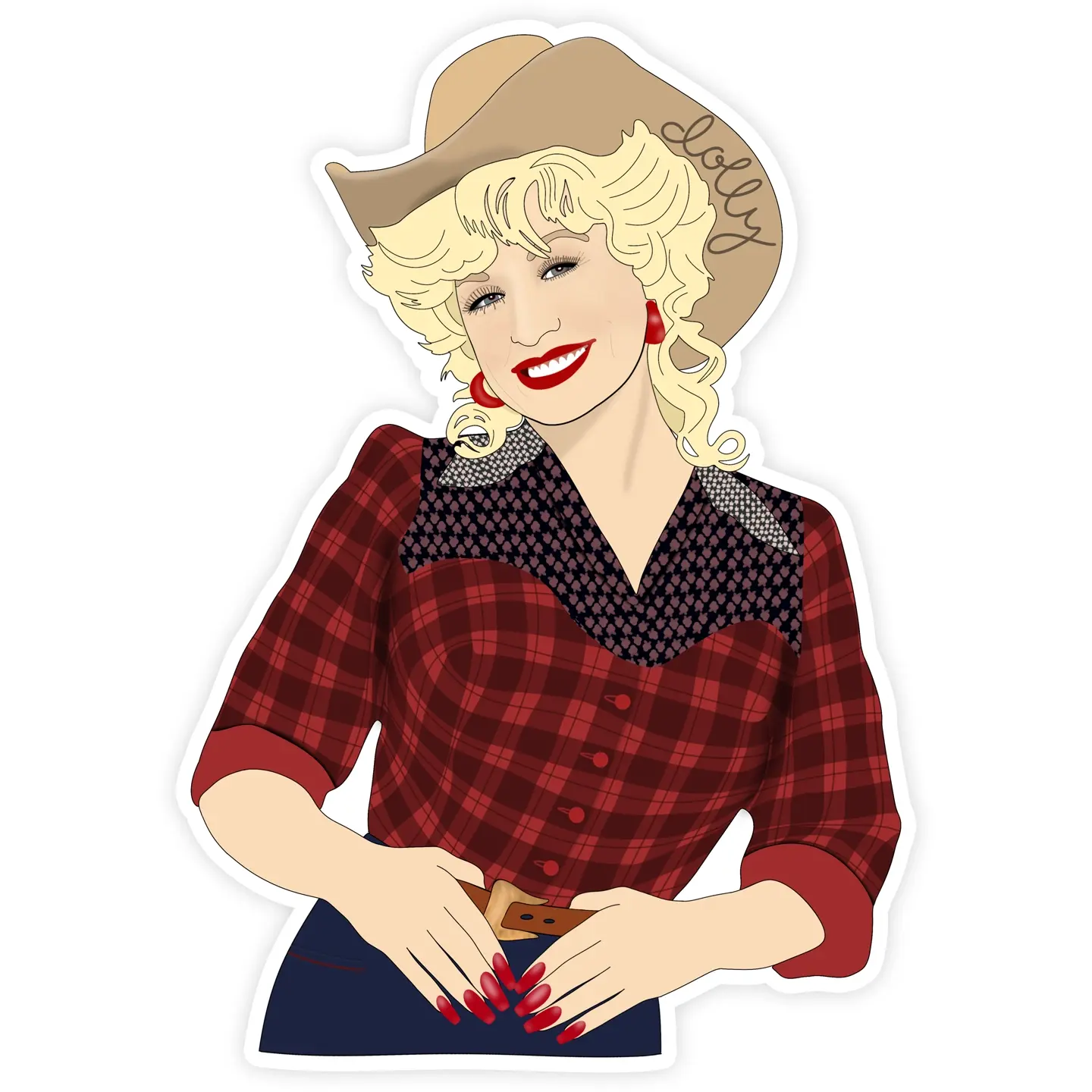 Shop Trimmings Sticker - Dolly Parton Rhinestone