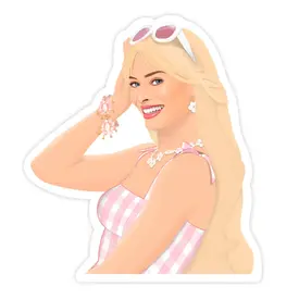 Shop Trimmings Beach Barbie Margot Robbie Sticker
