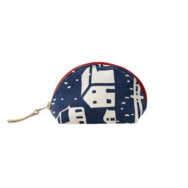 Erin Flett Erin Flett Darlene Zipper Pouch - Navy Farmhouse Toile