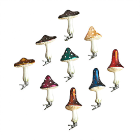 One Hundred 80 Degrees Mushroom Ornament - Assorted