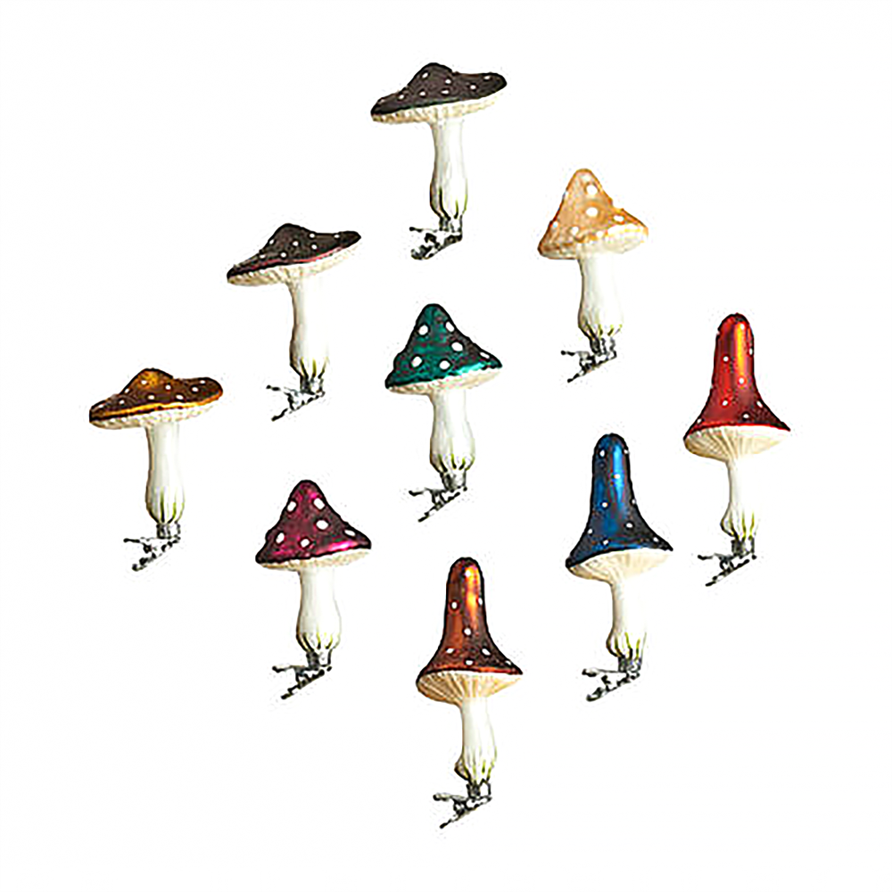 One Hundred 80 Degrees Mushroom Ornament - Assorted