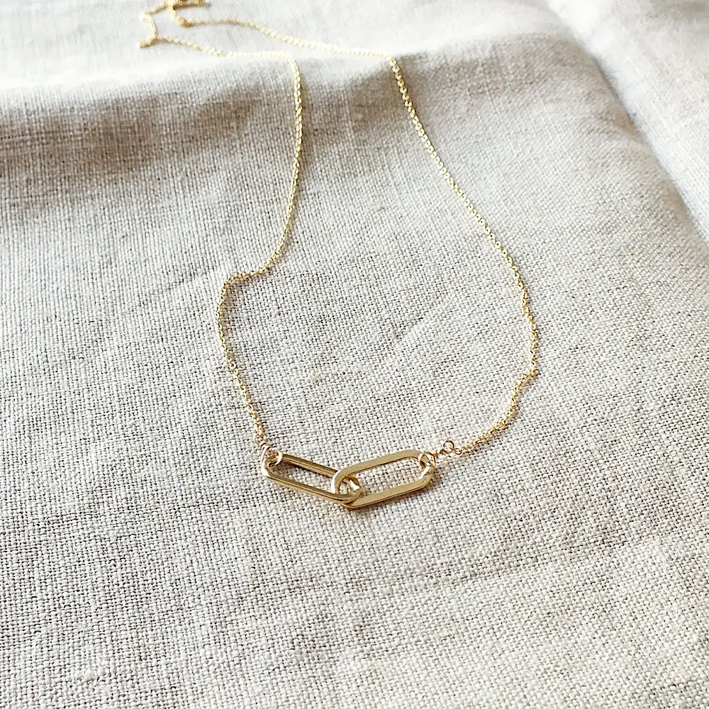 Becoming Jewelry - Linked Together Necklace - Gold Fill