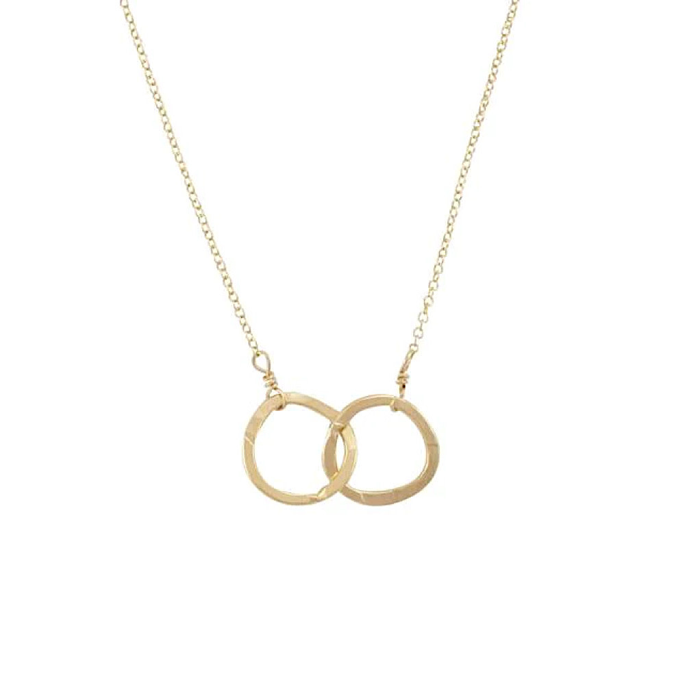 Becoming Jewelry - Joined for Life Necklace (Intertwined Circles) - Gold Fill