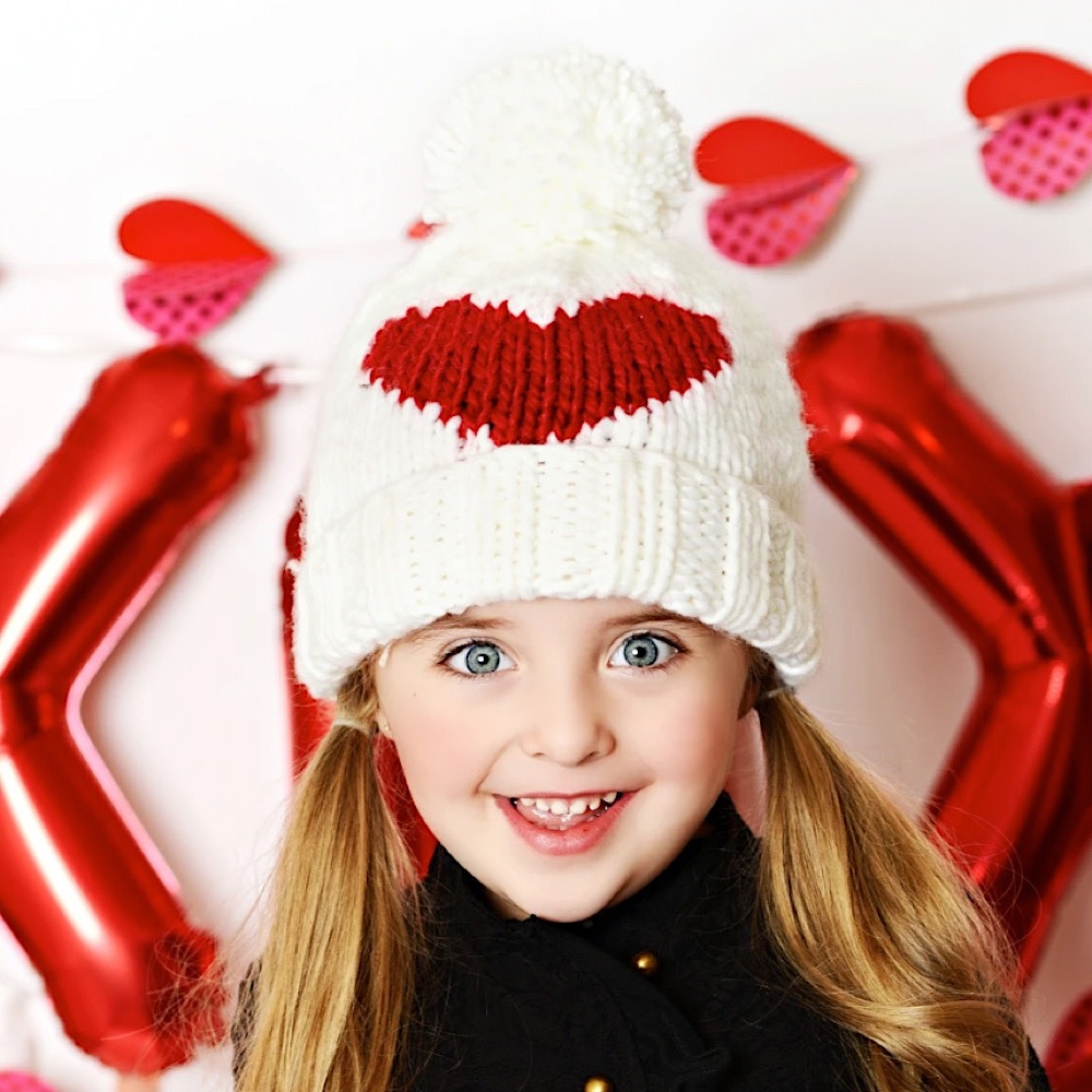 The Blueberry Hill Baby Red Heart Beanie