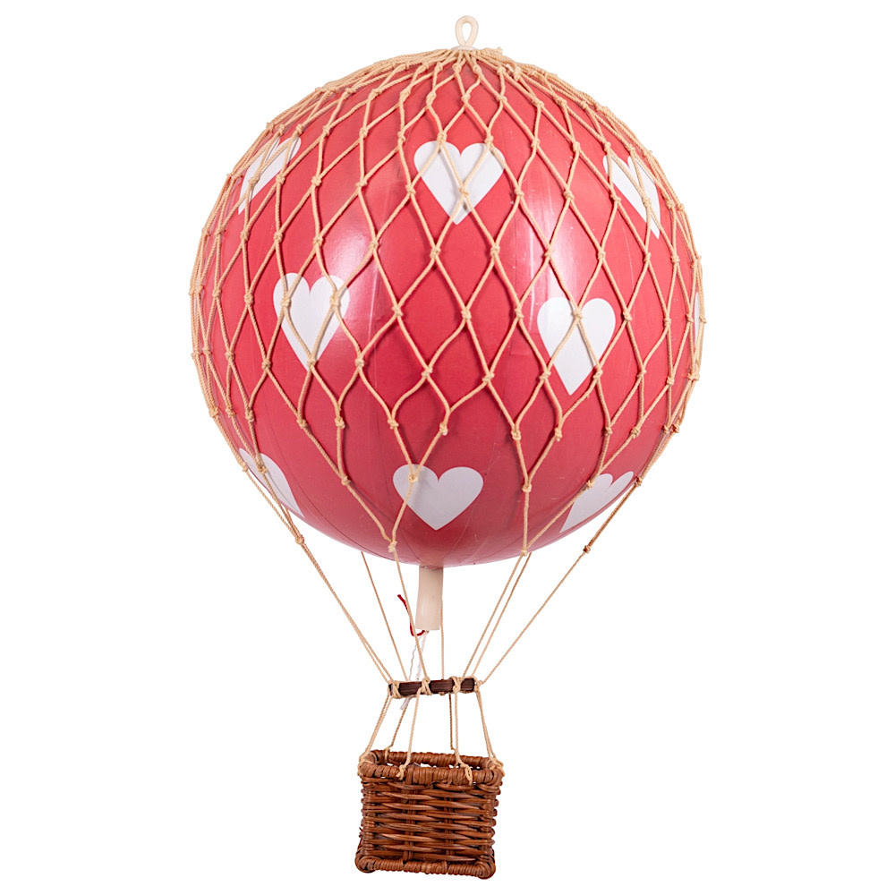 Authentic Models Travels Light Balloon - Red Hearts - 30cm