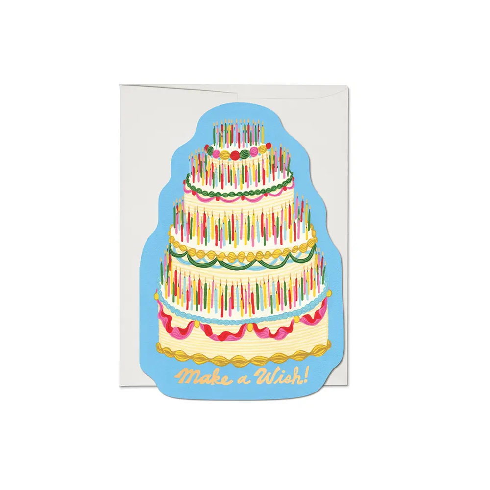Red Cap - Make a Wish Birthday Cake Card