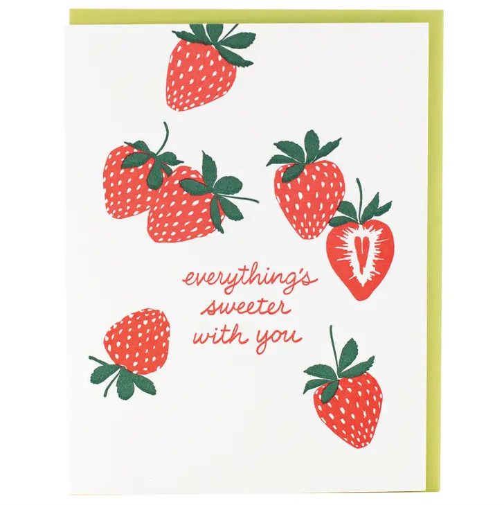 Smudge Ink - Sweet Strawberries Card