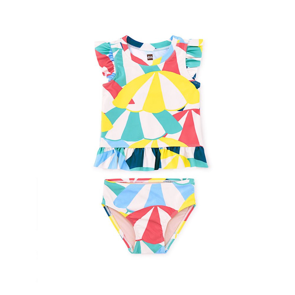 Tea Collection Short Sleeve Baby Swim Set - Beach Umbrellas