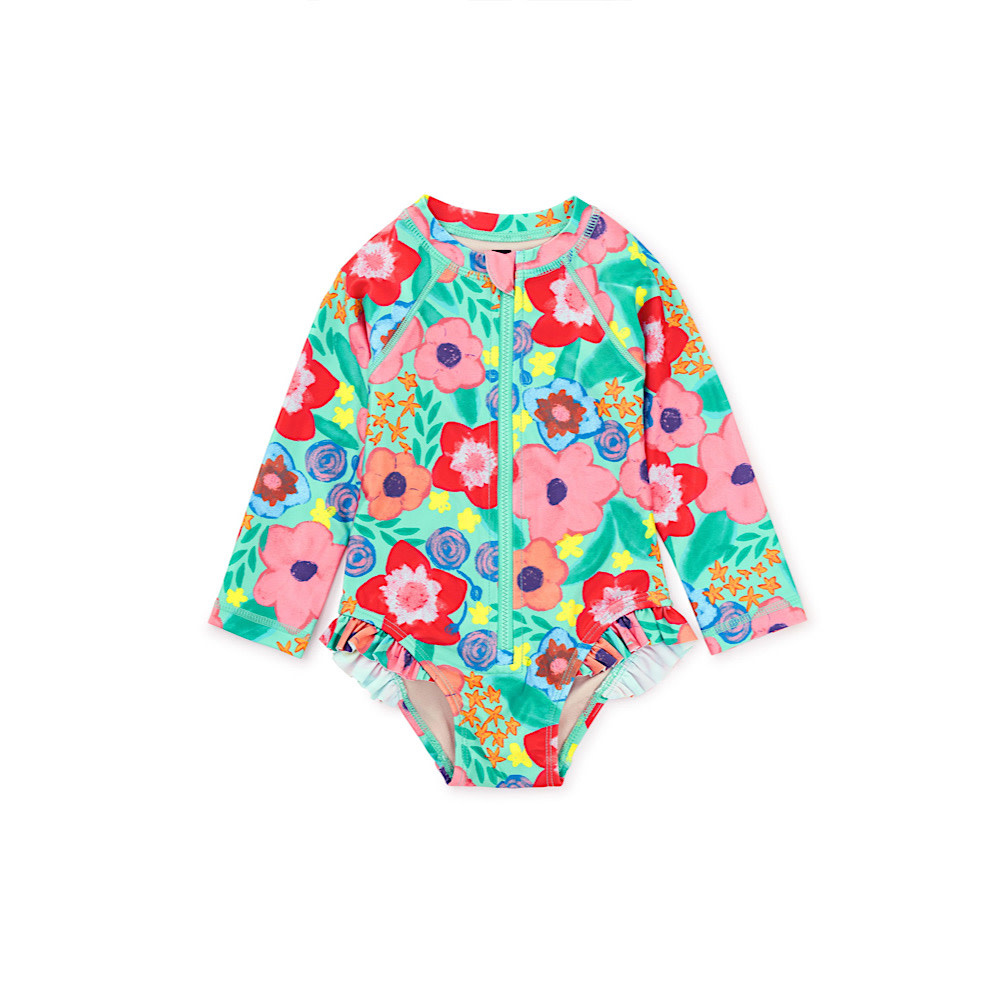 Tea Collection Tea Collection Rash Guard Baby Swimsuit - Painterly Floral