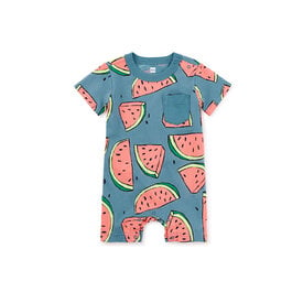 Tea Collection Tea Collection Pocket Baby Romper - Watermelons