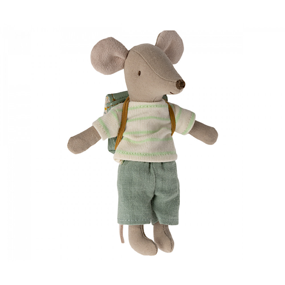 Maileg Maileg Big Brother Mouse - Tricycle - Green Bag