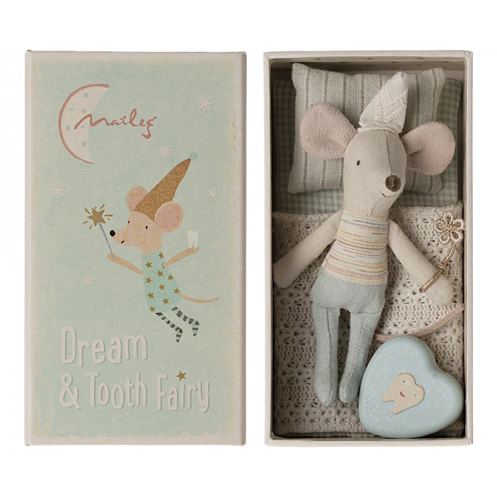 Maileg Maileg Mouse - Little Brother in Box - Tooth Fairy & Tooth Box