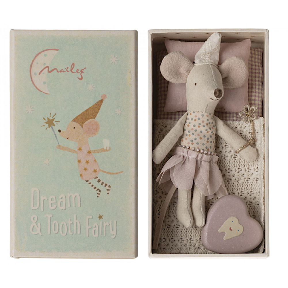 Maileg Mouse - Little Sister in Box - Tooth Fairy & Tooth Box