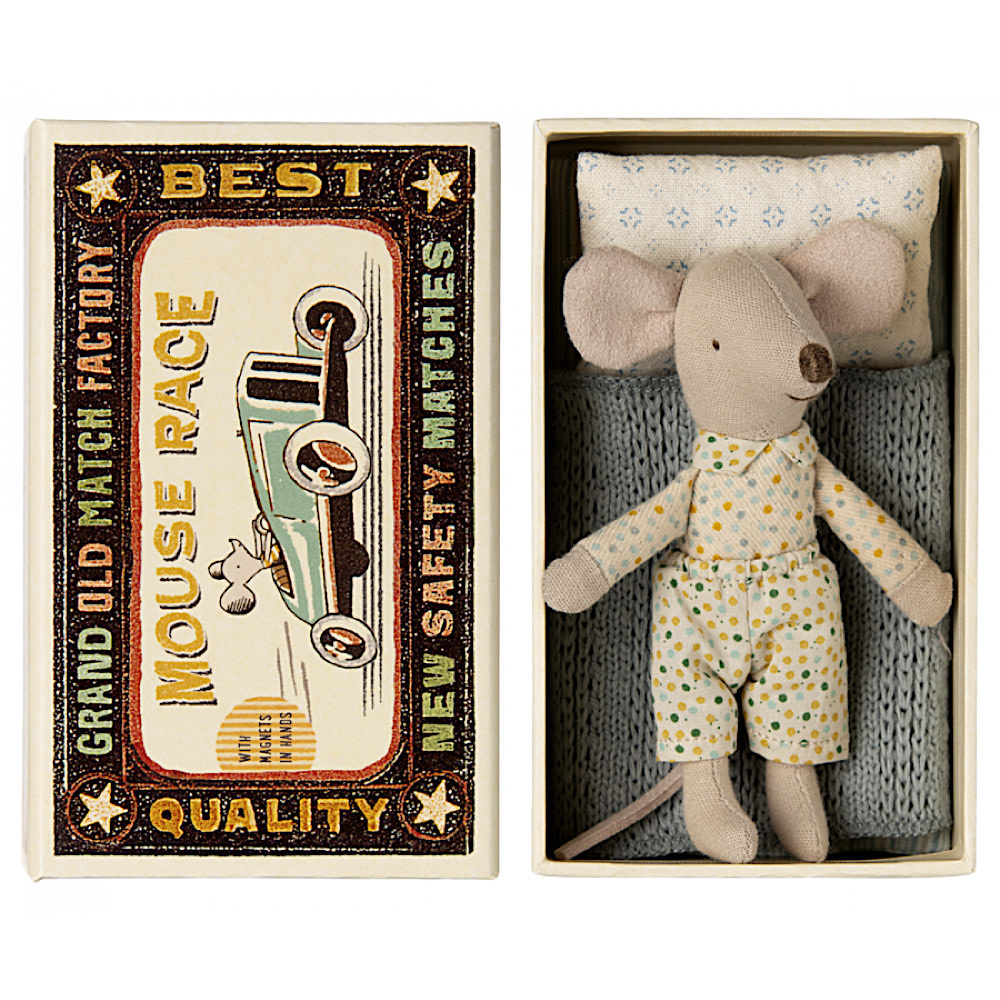 Maileg Mouse - Little Brother in Matchbox - Polka Dot Set