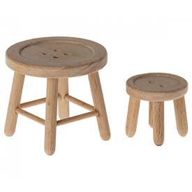 Maileg Maileg Button Table & Stool Set