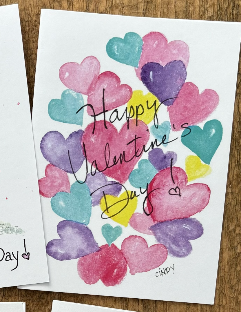 Cindy Shaughnessy Cindy Shaughnessy - Heart Script Valentine's Day Card