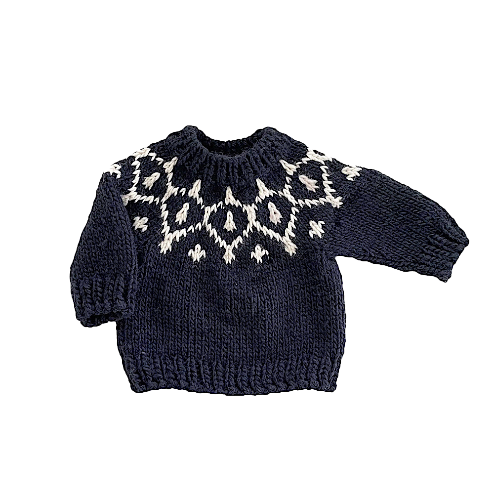 The Blueberry Hill Baby Icicle Sweater Navy