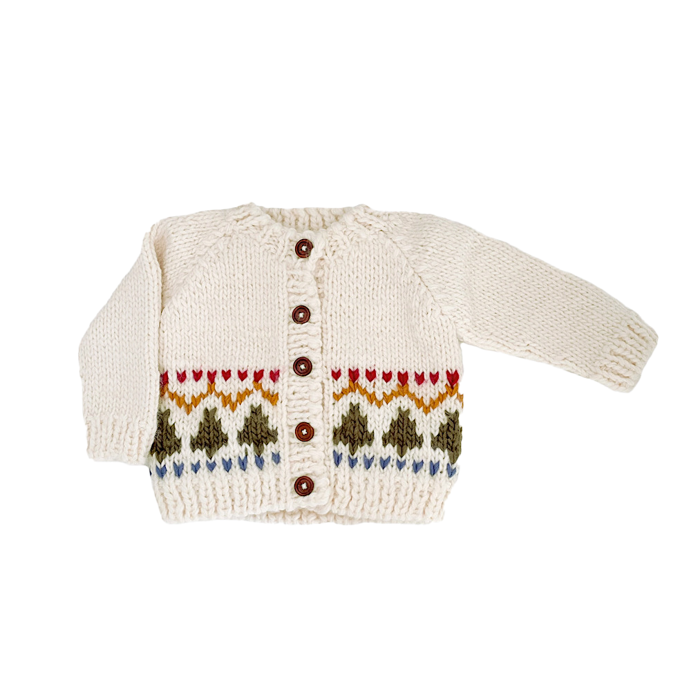 The Blueberry Hill Baby Tree Fair Isle Cardigan