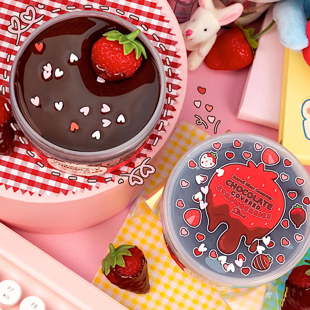 Kawaii Slime - Chocolate Covered Strawberries Glossy Slime