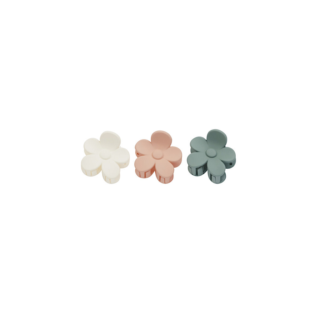 Rylee + Cru Flower Clip Set - Aqua/Ivory/Blush