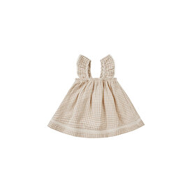 Quincy Mae Quincy Mae Ruffle Tank Dress - Oat Gingham