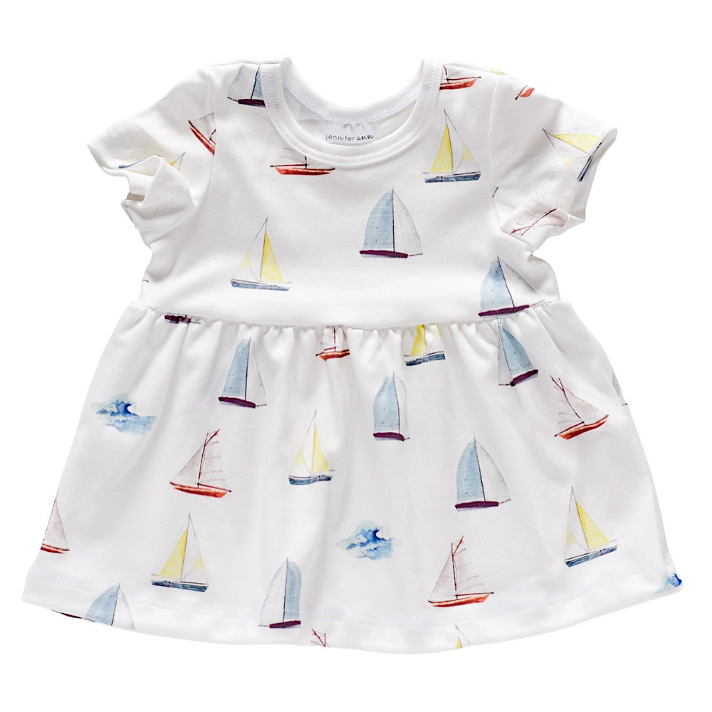 Jennifer Ann Jennifer Ann Organic Dress - Sailboat