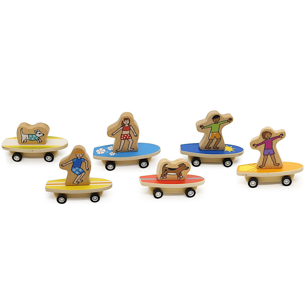 Pull Back Surfer Kids & Dogs - Assorted