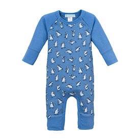 Feather Baby Feather Baby Sailor Romper - Gliding Penguins