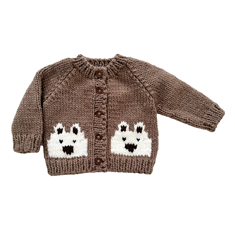 The Blueberry Hill Baby Bear Cardigan - Tan