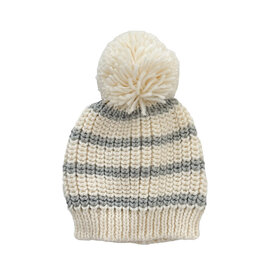 The Blueberry Hill The Blueberry Hill Baby Rib Stripe Hat - Bowie Grey