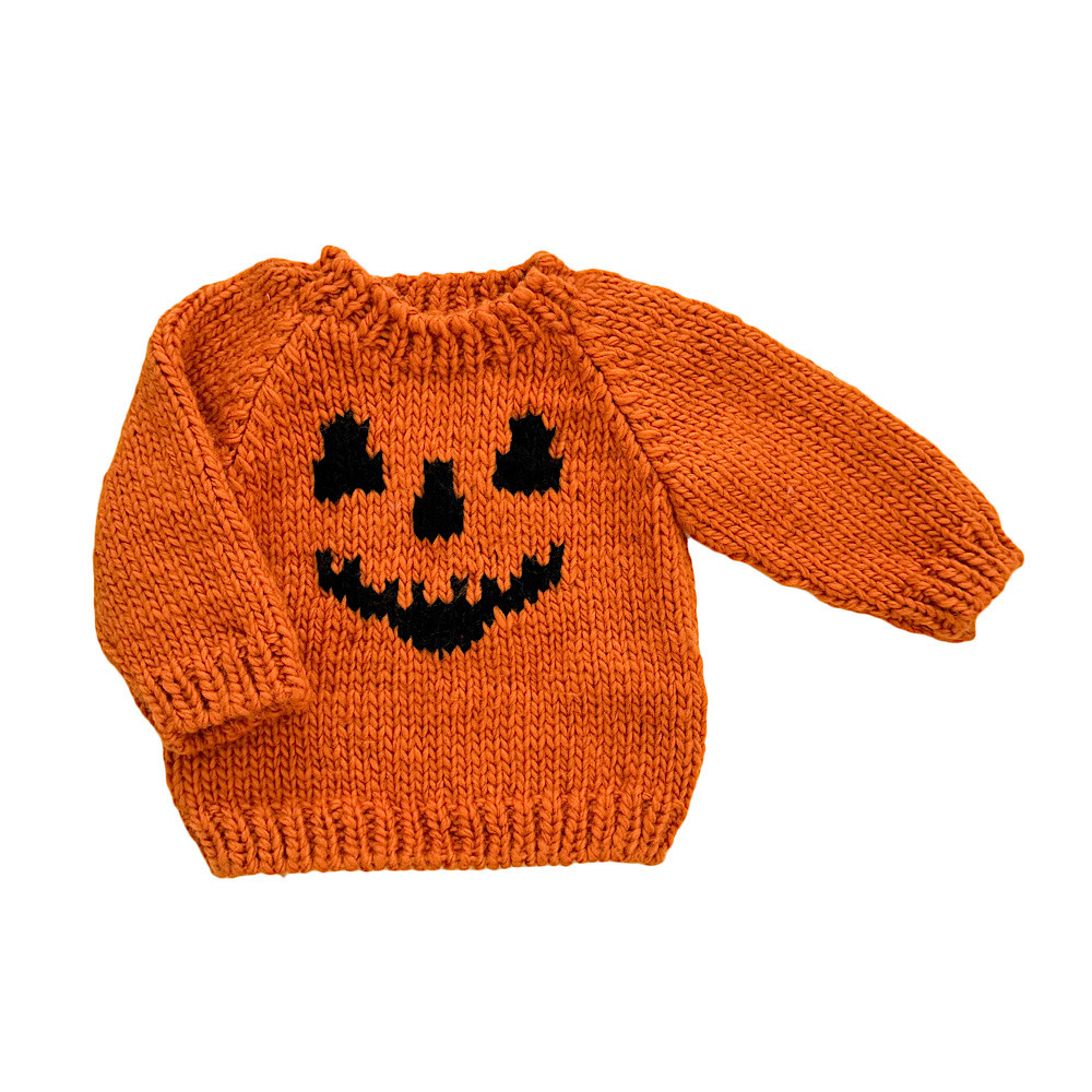 The Blueberry Hill The Blueberry Hill Baby Jack-O-Lantern Sweater - Orange